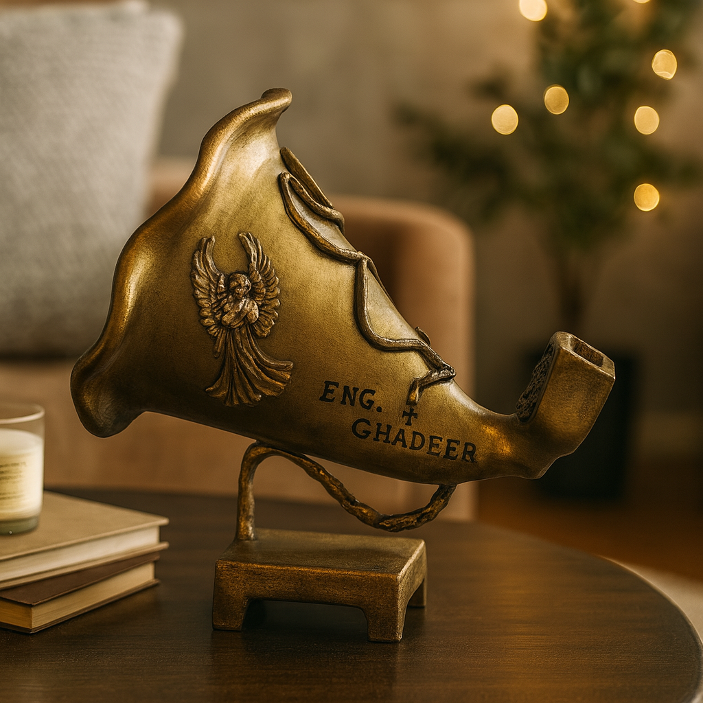 Custom Handmade Gramophone Art – ""Golden Dedication"" Edition