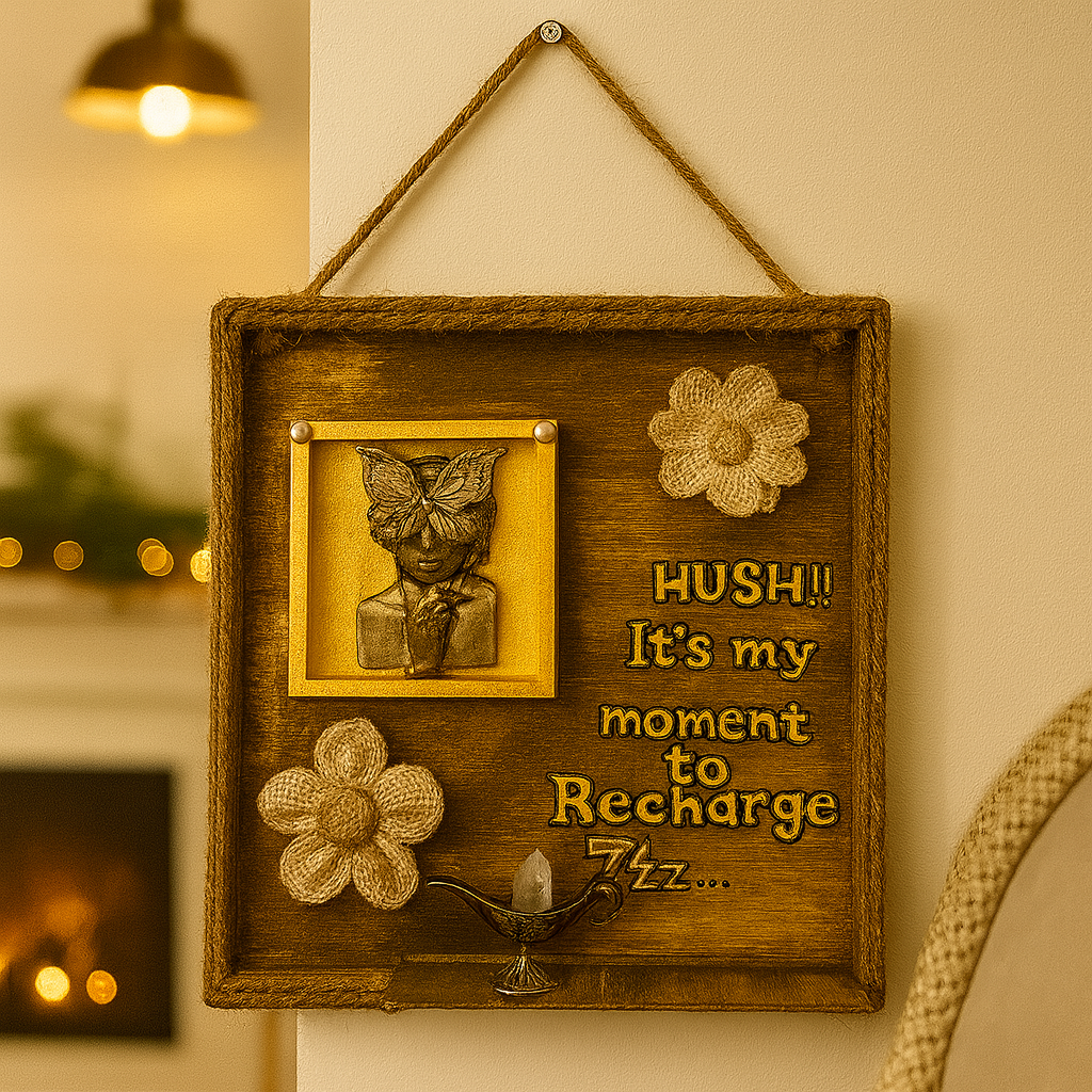 Handmade Incense Wall Art – “HUSH!! It's My Moment to Recharge