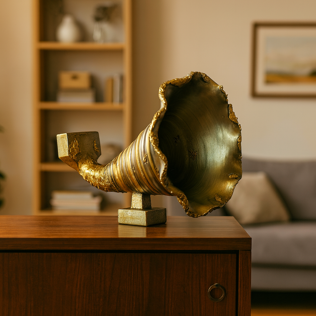 Handmade Gramophone Sculpture – “Old British” Edition