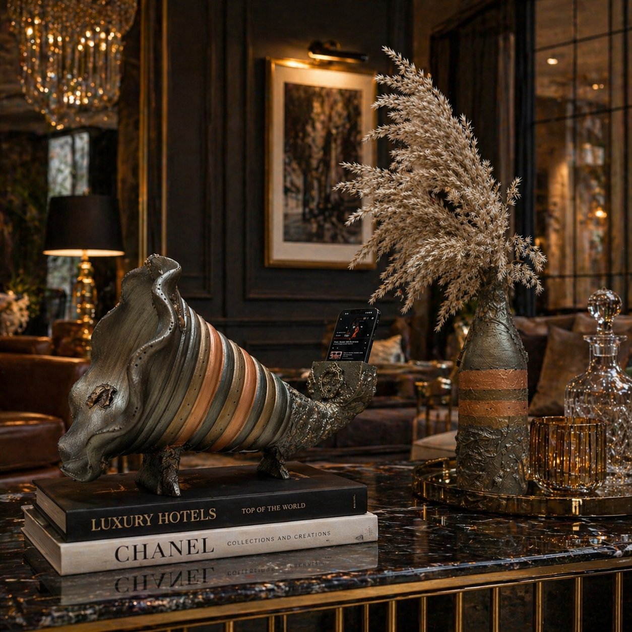 Handmade Gramophone Sculpture – “Old British” Edition