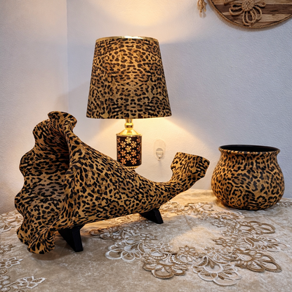 Savanna Echo Gramophone, leopard pattern
