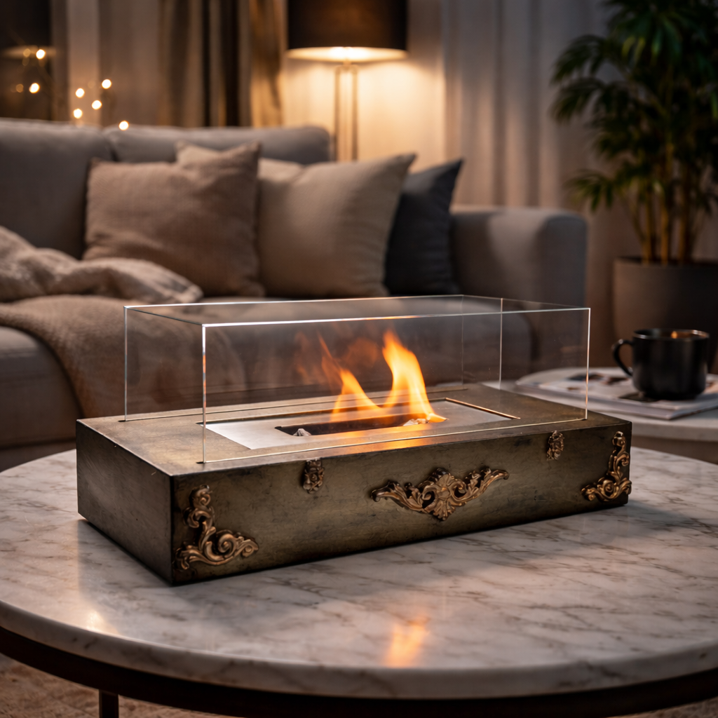 Antique Tabletop Fireplace