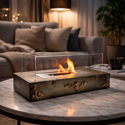 Antique Tabletop Fireplace