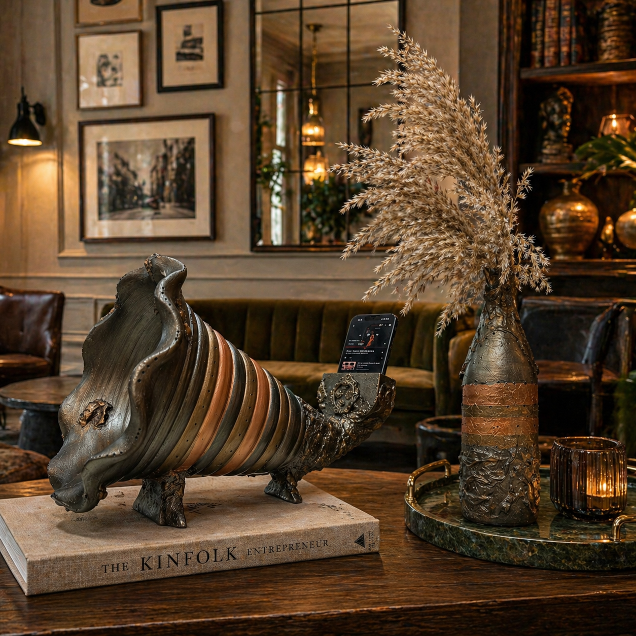 Handmade Gramophone Sculpture – “Old British” Edition