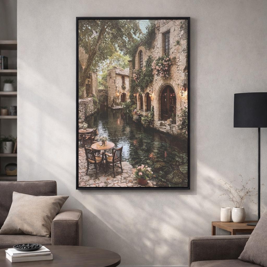 Whispering Canal Lighted Painting