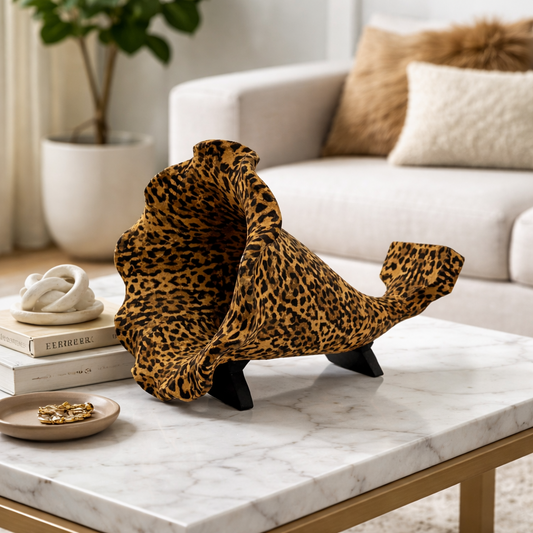 Savanna Echo Gramophone, leopard pattern
