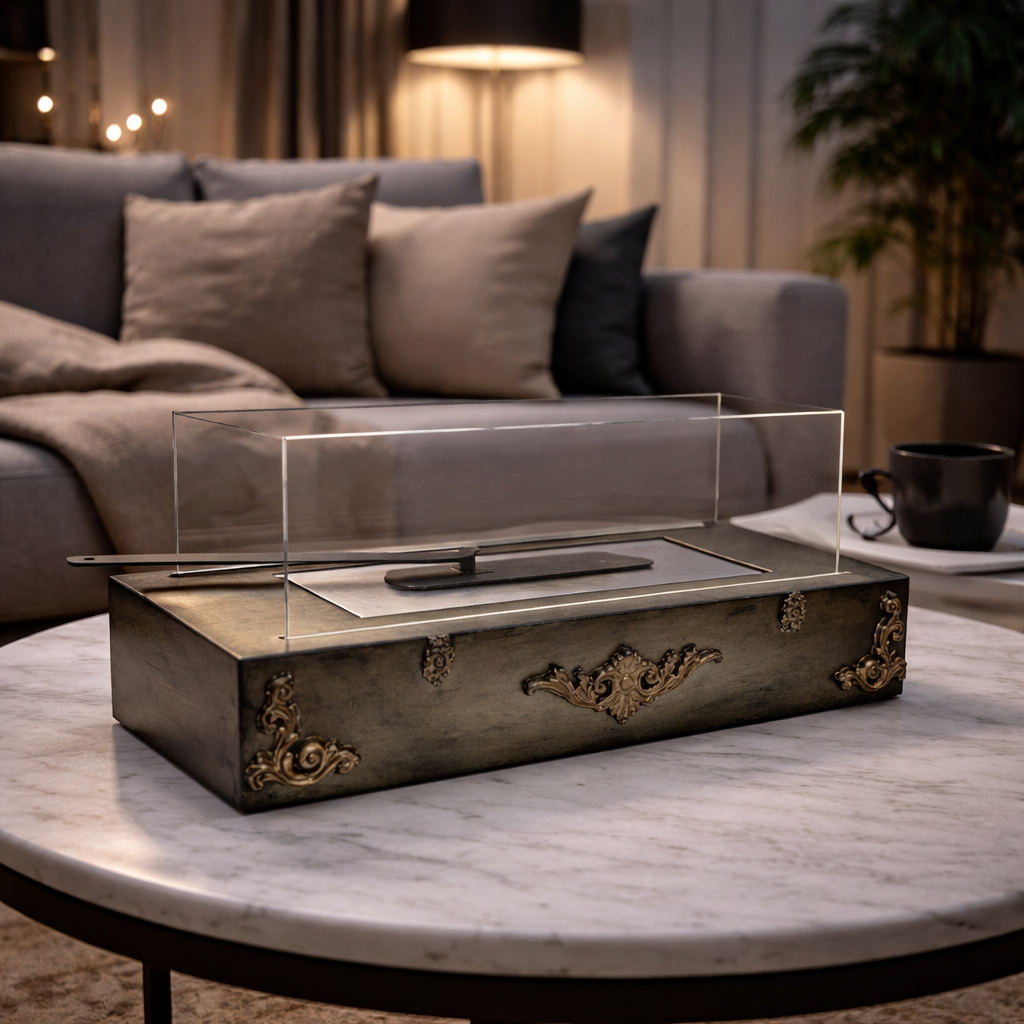 Antique Tabletop Fireplace