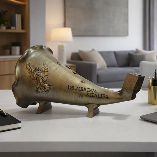 Custom Handmade Gramophone Art – ""Golden Dedication"" Edition