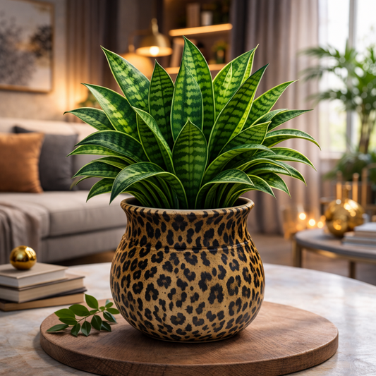 Wild Elegance Leopard Planter