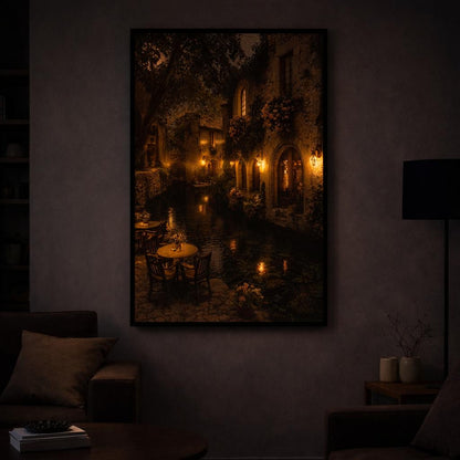 Whispering Canal Lighted Painting